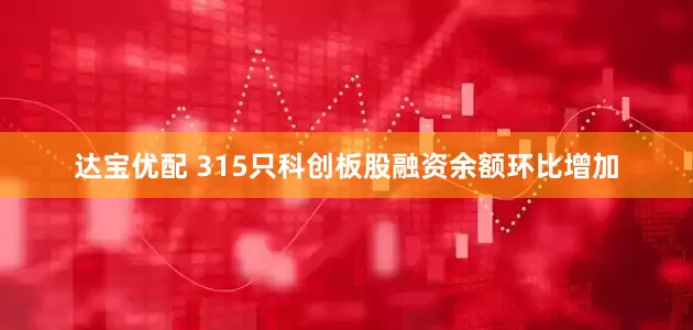 达宝优配 315只科创板股融资余额环比增加